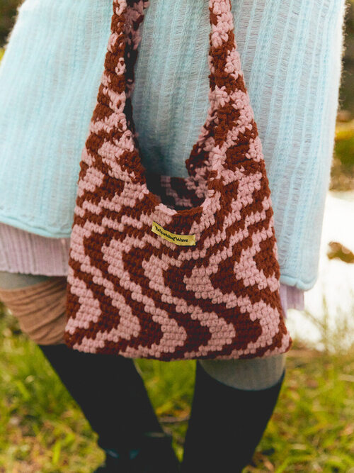 T.S.W Wavy Crochet Bag Pink