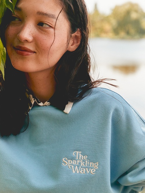 T.S.W Shellfish Embroidered Sweatshirts Sky Blue